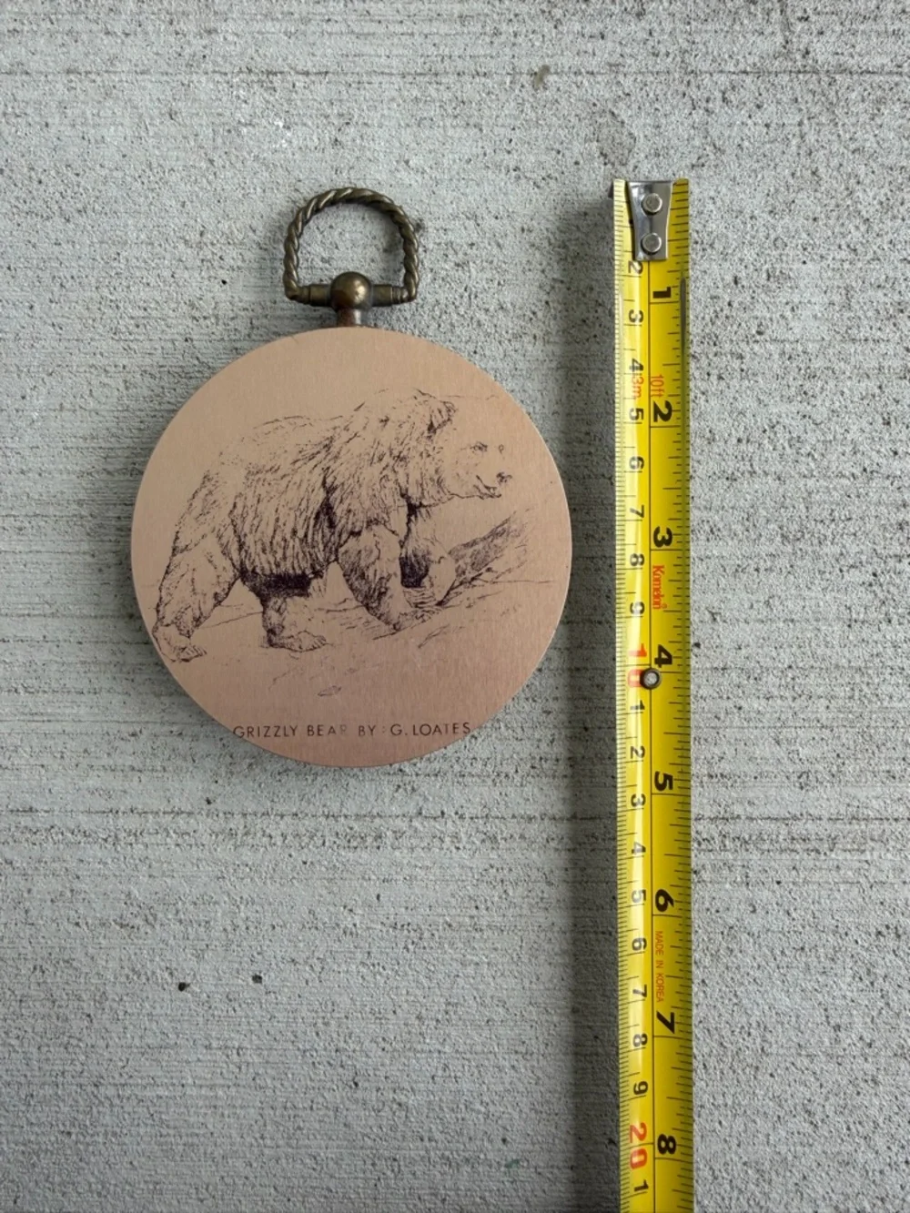Vintage Grizzly Bear Wall Plaque by G. Loates Made in Canada